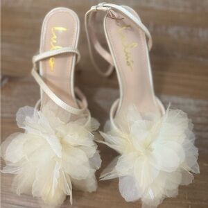 Lulu's Cream Floral Heels